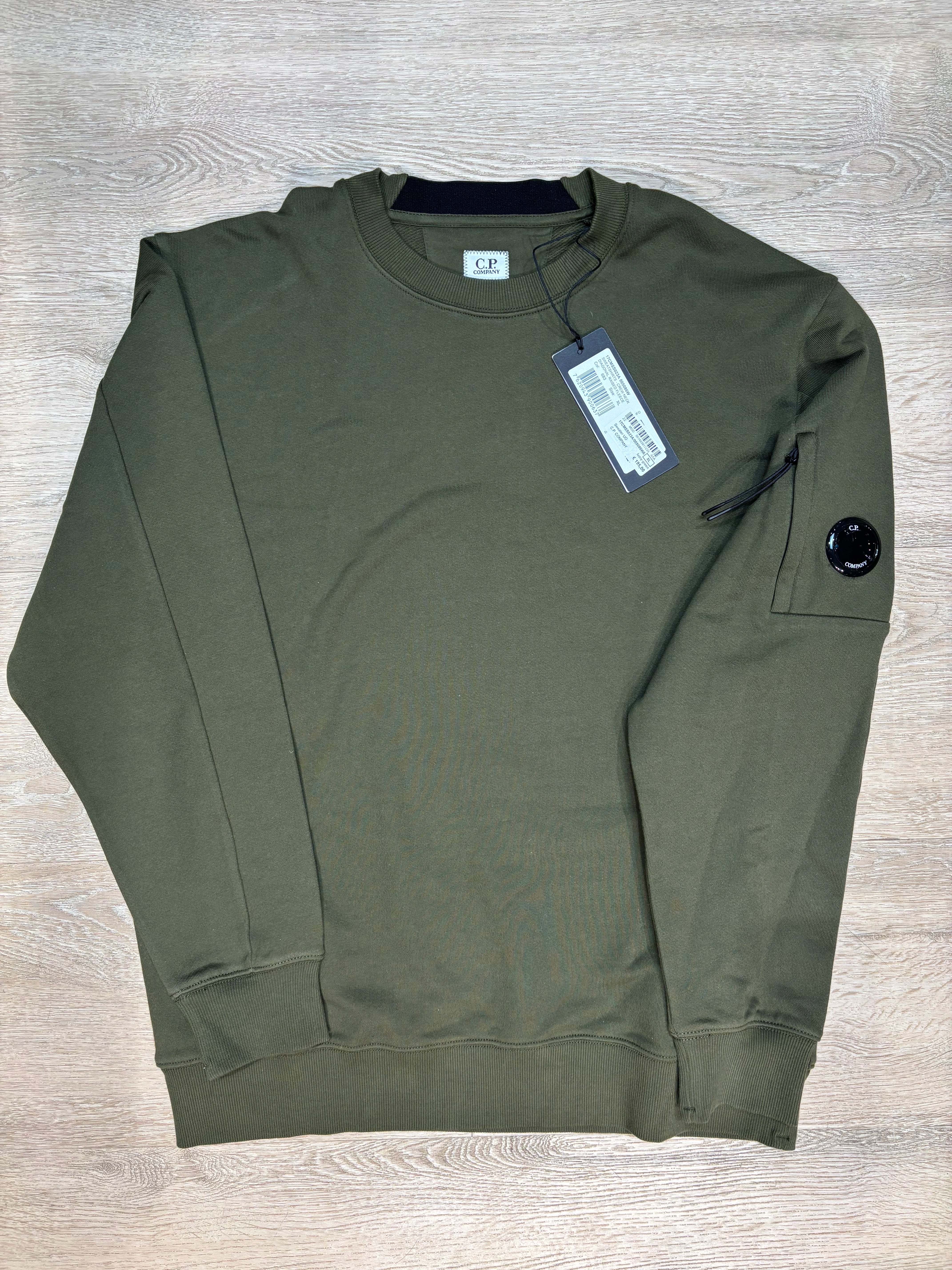 C.P. Company Diagonal Raised Fleece Sweater Groen