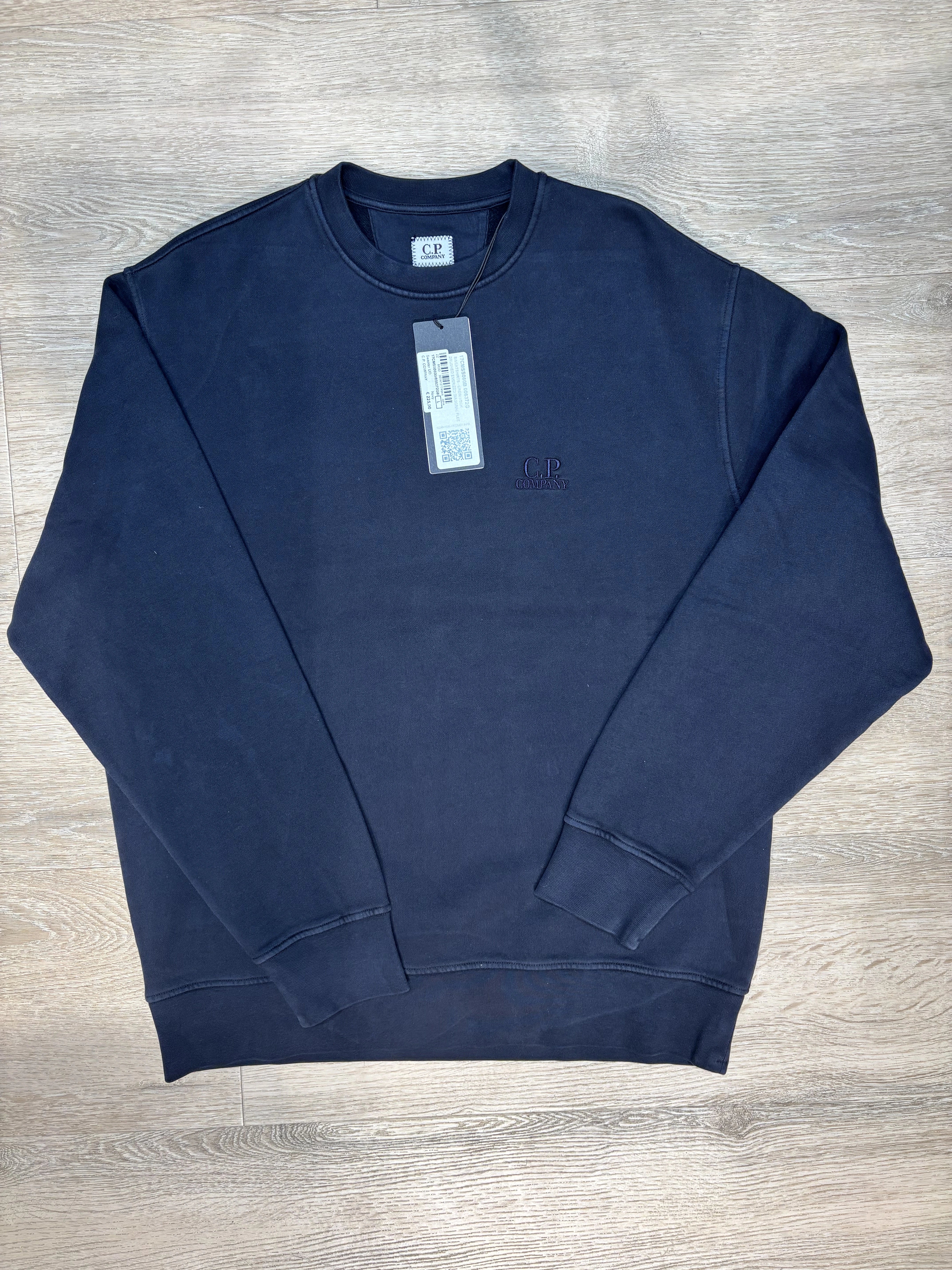 C.P. Company Diagonal Raised Fleece Sweater - Donkerblauw