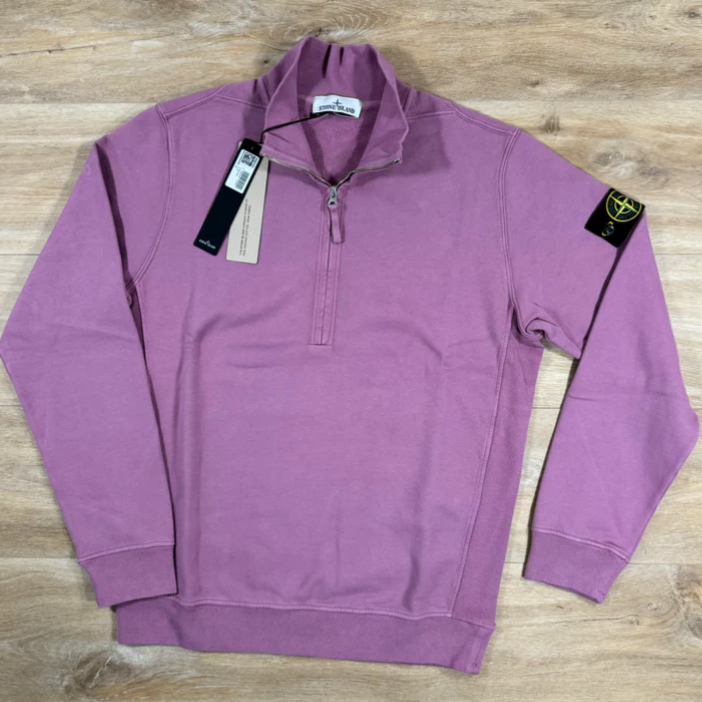 Stone Island Half-Zip Sweatshirt in Onion Rose