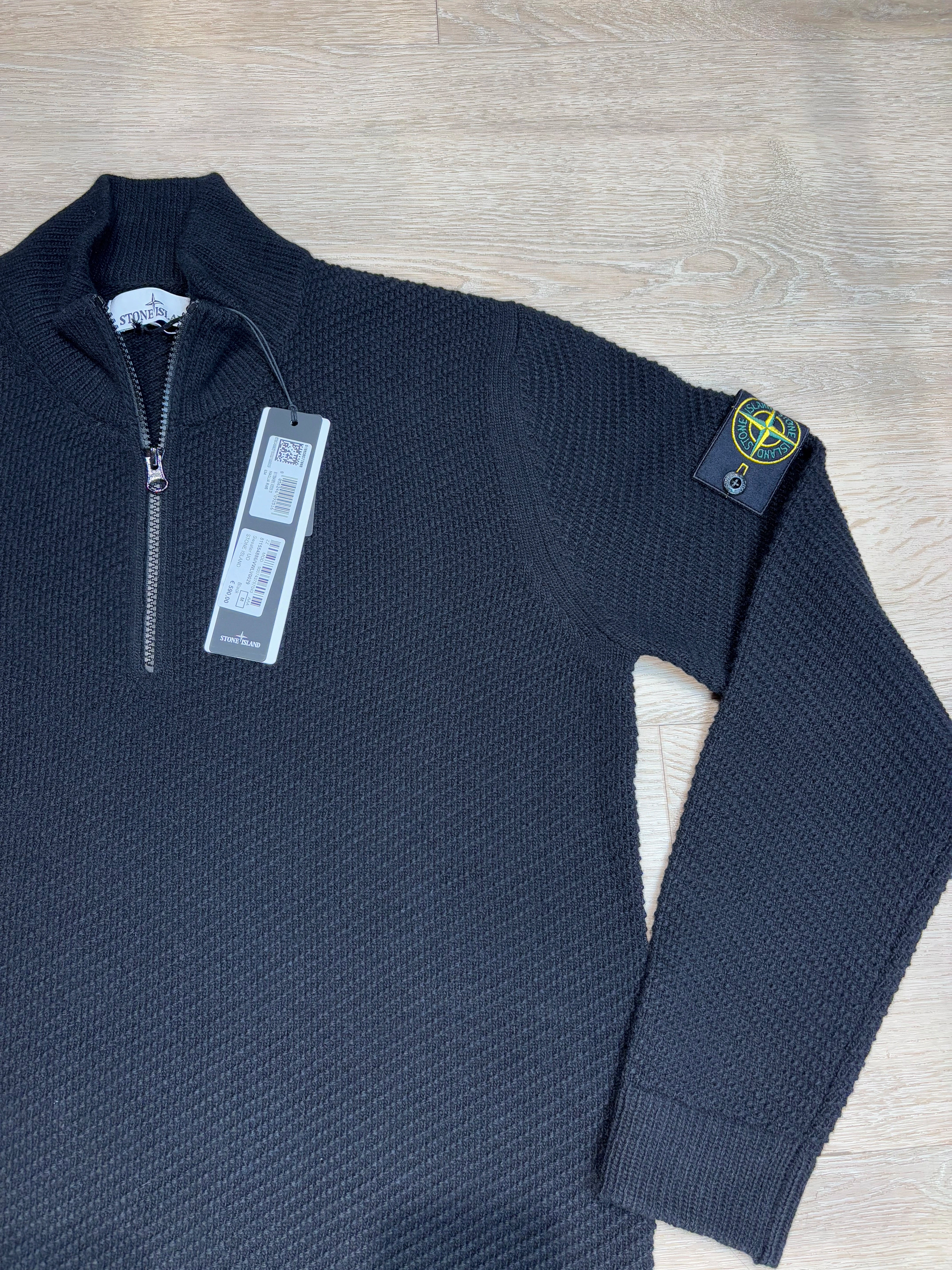 Stone Island Sweater Zip - Zwart